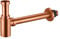 Aloni Messing/Edelstahl Kupfer gebürstet Siphon 35 cm