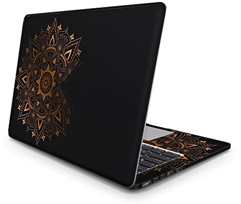 Sticker Master Luxury Golden Laptop Vinyl Sticker Skin Cover 13 14 15 Inch Notebook Decal for MacBook Asus Acer Hp Lenovo Huawei Dell Ms Toshiba 14 inch (35x26 cm)