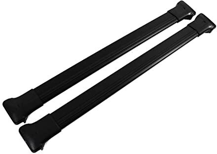 Dachträger Gepäckträger kompatibel mit Nissan Pathfinder 2004-2013 Alu Schwarz 2X TüV ABE
