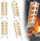 UISEBRT Flammlachsbretter mit Halterung aus Edelstahl - Grillzubehör Grill Fischhalter für Kugelgrill und Feuerschalen (4er Set)