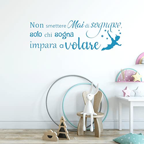 Adesivo Murale Peter Pan Solo Chi sogna può volare
