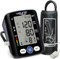 VAYNZ Blood Pressure Monitors CE Approved UK - Smart Voice Upper Arm Automatic Electronic Blood Pressure Machine for Home use 22-42cm Large Cuff Blood-Pressure Monitor 2x99 Memory Storage - Black