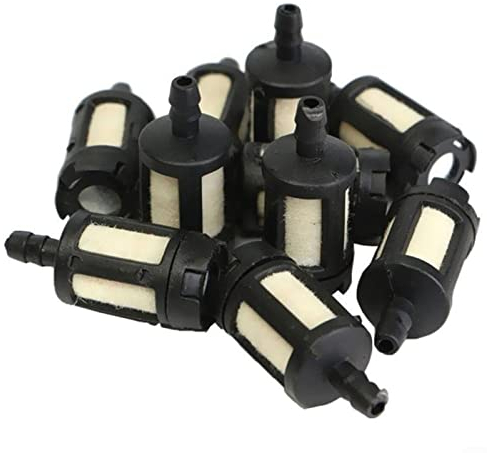 10 filtros de gasolina, manguera de gasolina, filtro de combustible general para máquinas de jardín, cortacésped, motosierra
