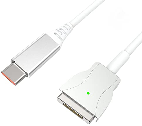 Aioum USB C Typ C magnetisches Ladekabel für MacBook 2012-2018, weiß 1.8m
