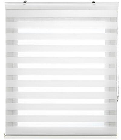 Decorblind | Rollo für Nacht und Tag mit Galerie, Wand- oder Deckenmontage, Maße: Breite 120 x Länge 180 cm, Maße Stoff: 117 x 175 cm, cremefarben, Fensterrollo