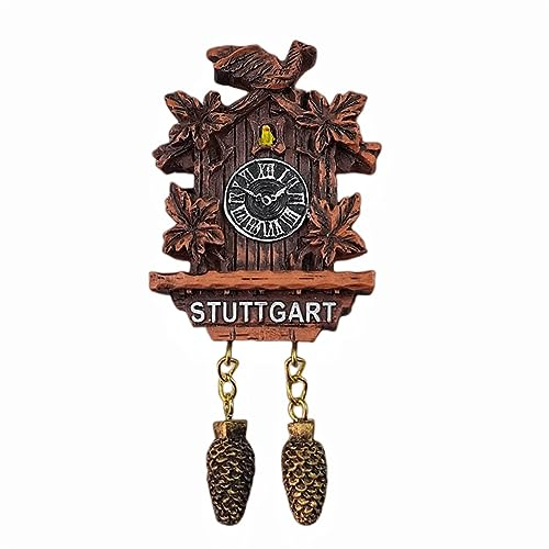 Kühlschrankmagnet, Motiv: Deutschland, 3D, Stuttgart, Souvenir, Geschenk, Kunstharz, handgefertigt, Stuttgart, für Zuhause und Küche, Dekorationssammlung