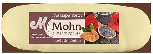 Odenwälder Marzipan Brot Mohn Edelmarzipan mit weißer Schokolade 100g