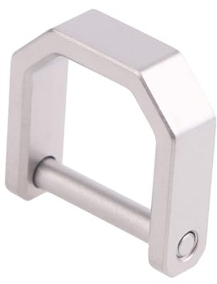 Hamans Auto-Schlüsselanhänger aus Titan, D-Ring, U-Form, Grau-m, Small