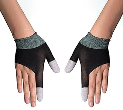 QPOIBSD Mobile Game Gloves, Ultra-Thin Mobile Gaming Gloves，Anti-Sweat Mobile Finger Sleeve Breathable for High-Ranking Players Mobile Game Streamer