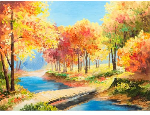 MISITU Mini Jigsaw Puzzle 1000 Pieces for Adults - Maple Forest - Difficult Small Puzzle for Adults 15 x 10.2 Inch