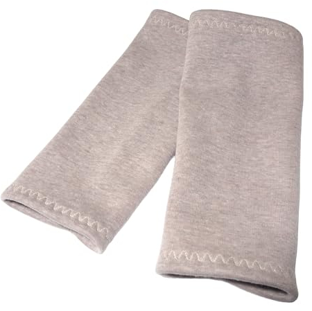 Armstulpen/Pulswärmer (Alpenfleece) in wunderschönen Motiven oder Uni mit Ziernähten für Damen aus meiner Nähwerkstatt in Ostfriesland. (Beige-Meliert)