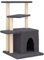 vidaXL Arbre à Chat avec Griffoirs en Sisal, Tour pour Chat avec Poteaux, Griffoir pour Chat, Arbre à Grimper pour Chat Intérieur, Gris Foncé 83,5 cm