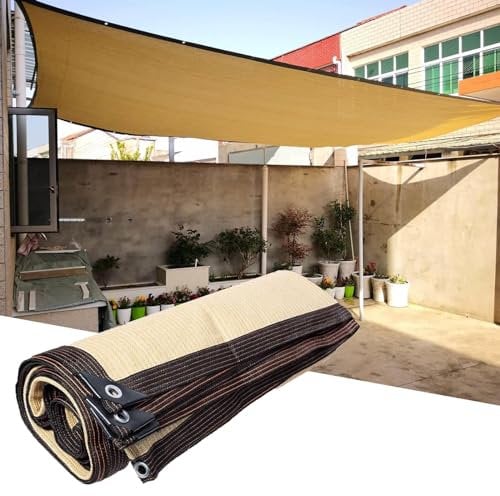 Tela De Sombra para Plantas,Vela De Sombra Rectangular,Malla De Sombra 90% Beige,Red De Sombra con Ojales,Lona De Malla Sombreadora para Jardín Invernadero Pérgola Coche,Beige-2x2.5m(6.6 * 8.2ft)