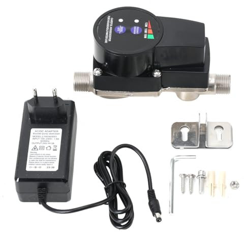 ECUTEE Bomba de aumento de presión de agua para jardín, agua, exterior, ducha, aumento de presión, bomba de agua, bomba de aumento de presión de agua, 50 60 y 70 W (tres velocidades ajustables)