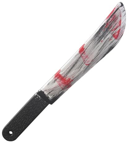 Cuchillo con sangre falso – Arma sangrienta decoración de fiesta juguetes simulación, accesorio complicado de Halloween, cuchillo falso de Halloween, cuchillo de simulación, decoración de fiesta