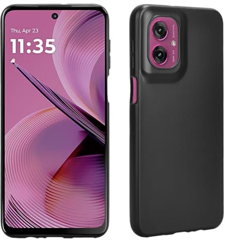Bihizei Handyhülle für Motorola Moto G55 5G Hülle, Antibakteriellem Schutz und Kratzfestes weichem Mikrofaserfutter,Ultradünnes Weiches TPU Silikon Schutzhülle- Schwarz