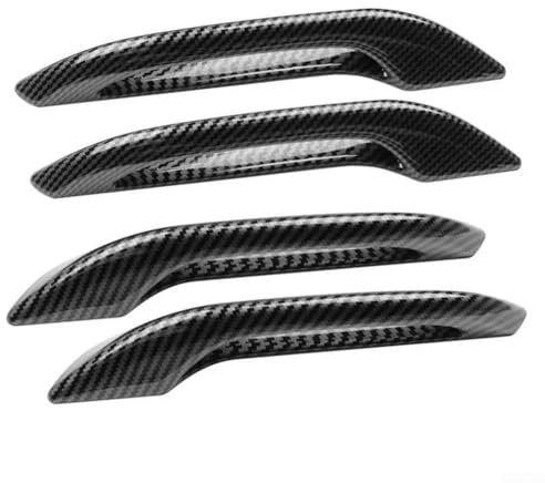 4 Pcs Car Door Handle Protector Stickers, Carbon Fiber Door Handle Trim Cover, For Tesla Model 3 For Model Y 2017-2023