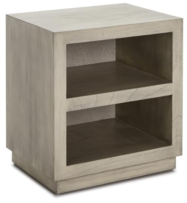 MESITA DE NOCHE 50X40X55 MADERA GRIS VELADO