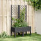 Somanki Pflanzkübel mit Rankgitter Schwarz 80x40x142 cm PP, Blumentopf Gross, Blumenkasten Balkon, übertopf, Pflanzkasten, Flowerpot, Kräuterbeet Für Die Küche, Vertikalbeet - 367923