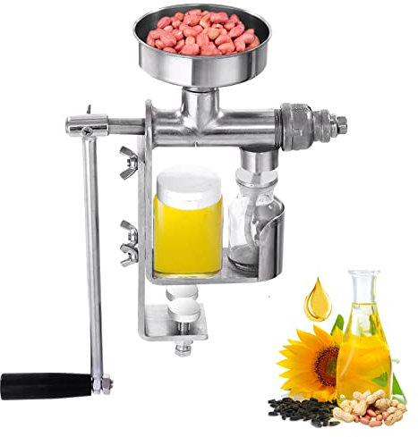 JTSMJQIE Manual Oil Press Machine 304 Stainless Steel Nut Oil Extractor Seeds Oilver Oil Food Grade Oil Expeller Oil Extractor Oil Press Machine