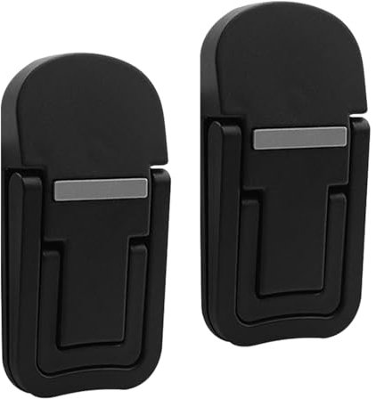 WUSJCOF 2 Pièces Mini Portable pour Ordinateur Portable, Support de Clavier Ergonomique, d'Ordinateur Portable Pliable et Invisible, Adhésif pour Tous Ordinateurs Portables (Noir)
