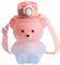 Bouteille d'eau pour enfant avec paille Tasse Ours Sport de plein air Fille école Tasse à boire