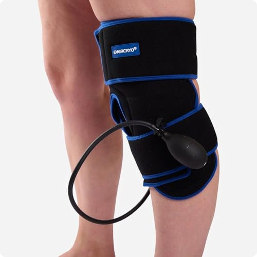 StrideOn Pack de compression froide pour le genou – Thérapie glacée réutilisable avec compression réglable pour soulager la douleur et la récupération