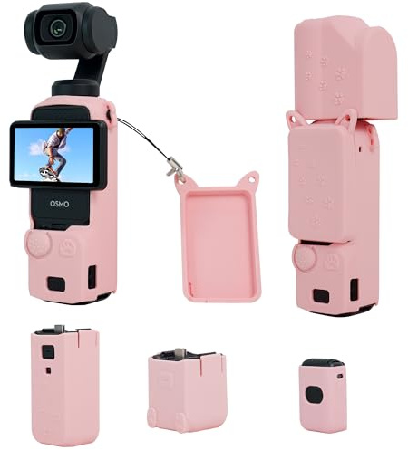 Founist Case Für DJI Osmo Pocket 3 Zubehör, Silikonhülle Für DJI Osmo Pocket 3 Case, 6 teiliges Pink