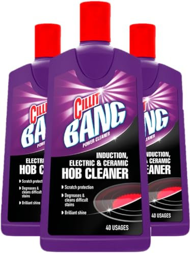 Cillit Bang Hob Cleaner, For Cleaning Burnt-on Stains, Ovens and Stovetops, 200ml (Pack of 3)