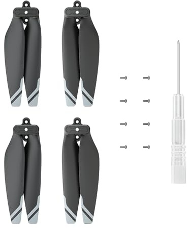 Ameta Propellers for S50 lite 4K Drone, Set of 4 with 10 Screws and 1 Screw Driver, Grey