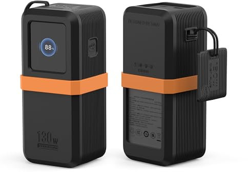 Silicone Case for UGREEN Nexode Power Bank 20000mAh 130W, Protective Cover for UGREEN Nexode Power Bank 20000mAh 130W Skin-Friendly Anti-Lost (Black, 130W)