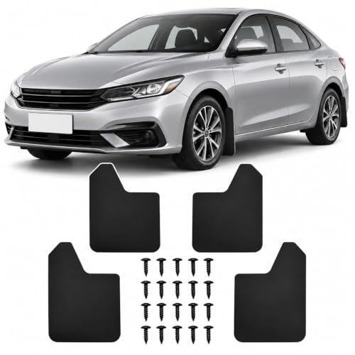 Mautopily 4er Set Universal Schmutzfänger, Spritzschutz mit Schrauben | Flexibler Auto Spritzschutz vorne & hinten. Schutz vor Schlamm & Steinschlag für PKW, SUV & Pickup, inkl. Zubehör.