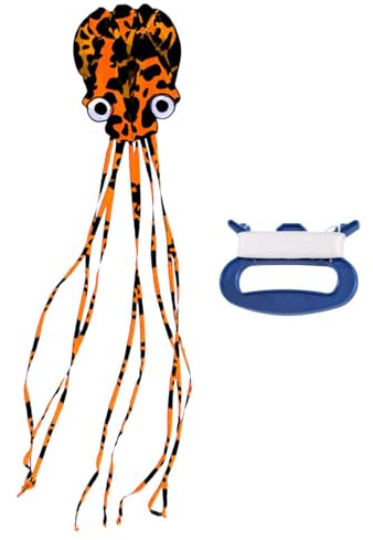 QUXVUIS Flugzeugdrachen, Kinderdrachen, einfach zu fliegen, Outdoor Sportspielzeug, leuchtende Farben, für fröhliche Erlebnisse, Kinderdrachen für, Orange Schwarz, 400 x 80 cm