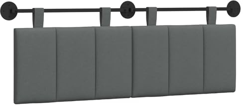 vidaXL Hängendes Kopfteil Stoff, Schlafzimmer, Rechteckig, Modern, Wandmontage, Anpassbares Kopfteil, Ergonomisch, Platzsparend, Akzentpaneel