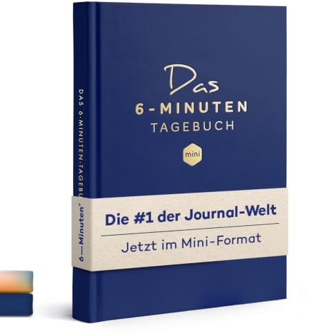 6-Minuten® Tagebuch mini – Dankbarkeitstagebuch & Reisetagebuch | A6-Journal für Erwachsene: Achtsamkeit, Reflexion & Routinen unterwegs