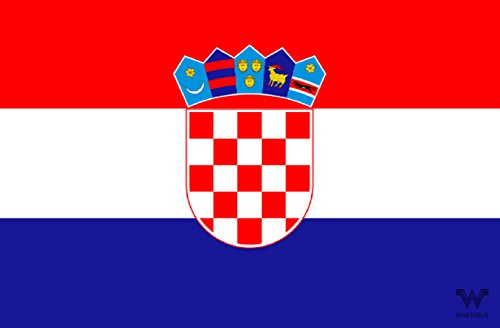 WHATABUS Kroatien Flagge Aufkleber - Länderflagge als Sticker 8,5 x 5,5 cm