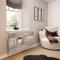Glass Radiator Cover Printed - Home and White Heart - Made by Premier Range in 1420mm Wide x 640mm High