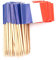 Ruiting Mini-Flagge Zahnstocher 100Pcs Frankreich Flagge Kuchen Auswahl Internationale Events Cocktail-Stock-Flagge Obst Lebensmittel Auswahl