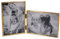 LEADEX Vertikale horizontale Kombination, Doppel-Bilderrahmen, 10,2 x 15,2 cm, Metall, klappbar, 1 Querformat und 1 Hochformat, modernes Gold
