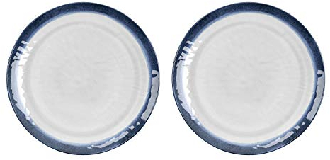 Auntie Morags Coastal/Seaside Melamine/Plastic - Outdoor/Camping/BBQ - Dinner Plates Sets (2)