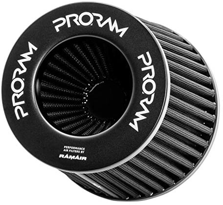 Proram Universal-Luftfilter, 80 mm, ID-Hals, hoher Durchfluss, Induktion, Schwarz