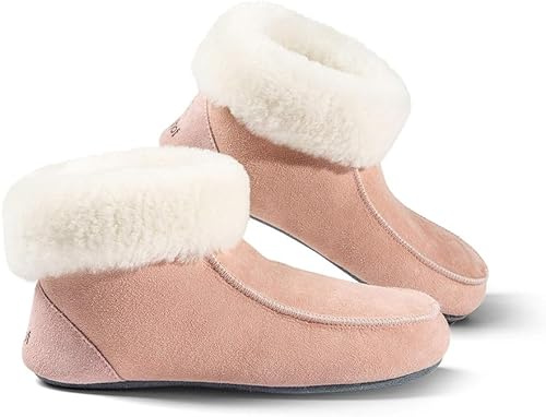 Fellhof handgemachter Hüttenpatschen aus Lammfell Hausschuh Damen Herren Unisex gefüttert Winter-Sommer Hausschuhe Naturprodukt atmungsaktiv