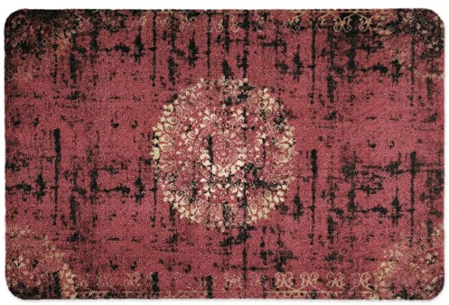 deco-mat Fußmatte Orient (40 x 60 cm, Braun) - rutschfeste und waschbare Fußmatte für außen/innen - saugstarke Schmutzfangmatte für Innen-/Außenbereich in orientalischem Design