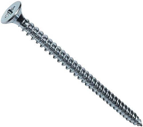 AERZETIX - Set di 100 - Vite per legno - Ø3x50mm - Acciaio zincato - Metallo - Testa fresata - Impronta Cruciforme Pozidriv - Colore argento - C44791
