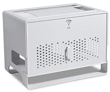 MNBVH Router Box Schreibtisch Kabelbox Kabel Verstecken Box Multimedia Aufbewahrungsbox Organizer Steckdosen/Kabel/Kabelsalat/Ladekabel/Cable Storage Box Grey