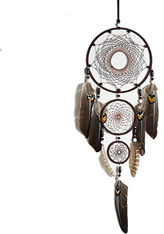 Lichi Indischer Feder-Traumfänger, Innenanhänger, Segensgeschenk, handgefertigter Traumfänger, hängende Dekoration