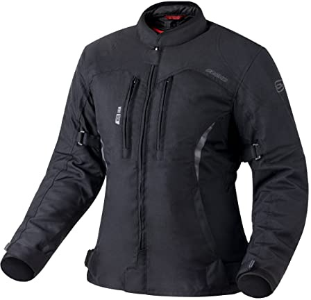 OZONE MOTO Delta IV Lady Veste de moto textile pour femmes Membrane Protections coudes et épaules 3 canaux de ventilation Éléments réfléchissants 4 poches