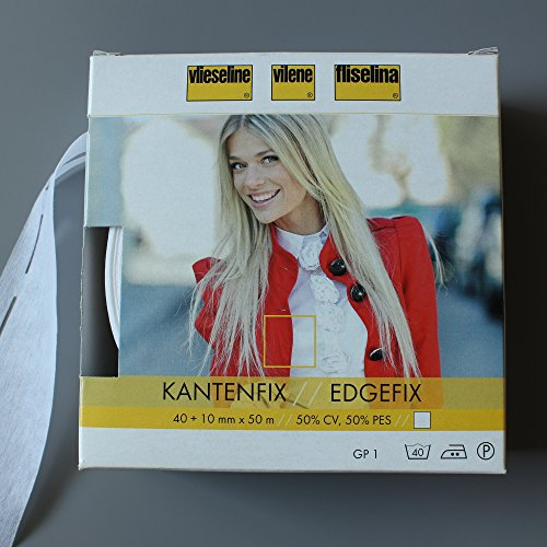 Vlieseline Kantenfix Stanzband 5 cm breit, weiß, Meterware per 5 m