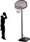 Yaheetech Panier de Basket Extérieur Portable Réglable en Hauteur de 2,11 à 3,05 m sur Pied à roulettes Base de Lestage pour Enfants, Jeunes, Adultes, Gym
