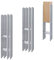NAIZY Set di 4 Staffe H-post Zincate a caldo Lunghezza: 600 mm Resistente ancoraggio a H Larghezza: 91 mm Gambe quadrate in legno Per tettoie corone selvagge recinzioni